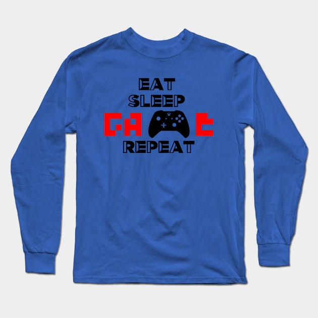 EAT..SLEEP..GAME..REPEAT Long Sleeve T-Shirt by S-Log